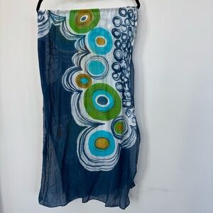 Paisley Road Navy Blue Printed Scarf